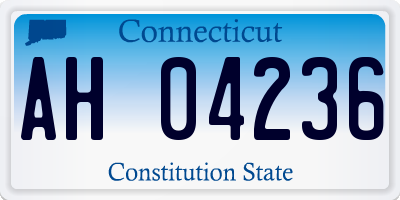 CT license plate AH04236