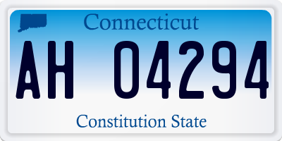 CT license plate AH04294