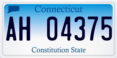 CT license plate AH04375