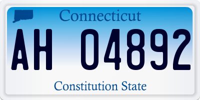 CT license plate AH04892