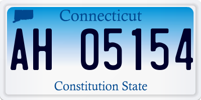 CT license plate AH05154
