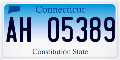 CT license plate AH05389