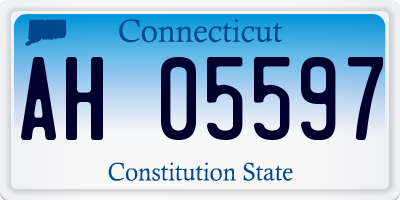 CT license plate AH05597
