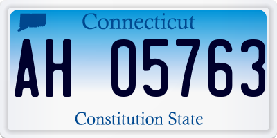 CT license plate AH05763