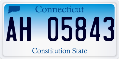 CT license plate AH05843