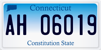 CT license plate AH06019
