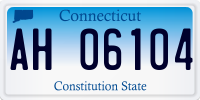 CT license plate AH06104