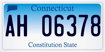 CT license plate AH06378