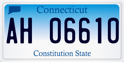 CT license plate AH06610