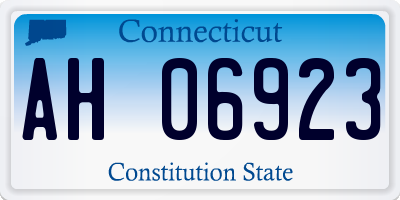 CT license plate AH06923