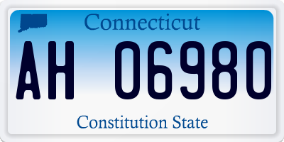 CT license plate AH06980