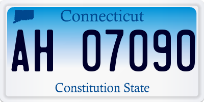 CT license plate AH07090