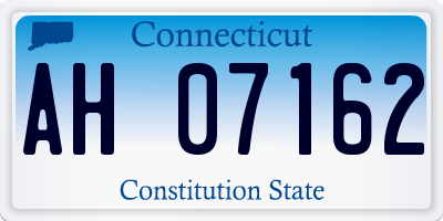 CT license plate AH07162