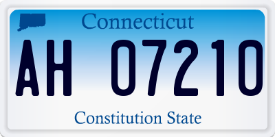 CT license plate AH07210