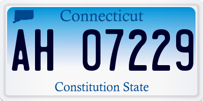 CT license plate AH07229