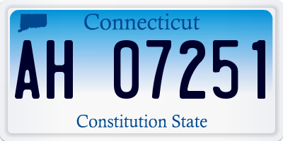 CT license plate AH07251