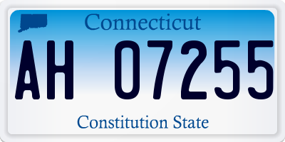 CT license plate AH07255