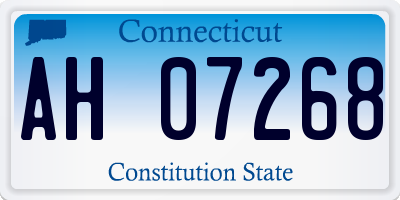 CT license plate AH07268