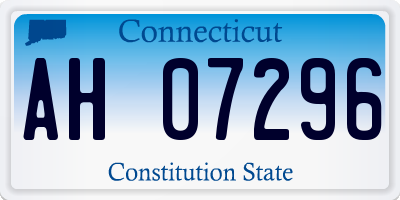 CT license plate AH07296