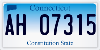 CT license plate AH07315
