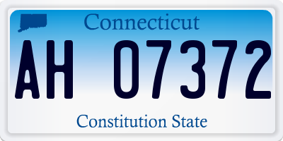 CT license plate AH07372