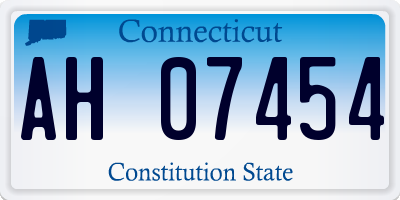 CT license plate AH07454