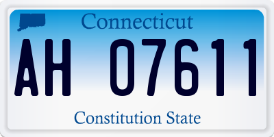 CT license plate AH07611