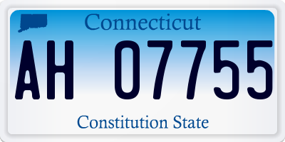 CT license plate AH07755