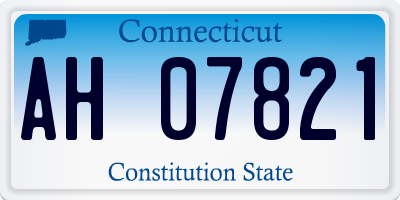 CT license plate AH07821