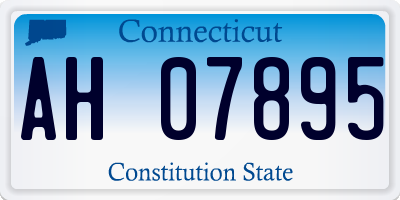 CT license plate AH07895