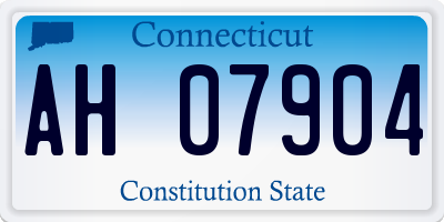 CT license plate AH07904