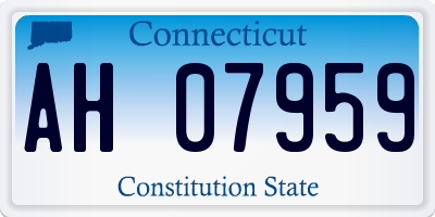 CT license plate AH07959