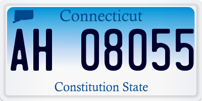CT license plate AH08055