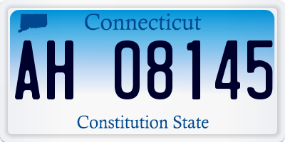 CT license plate AH08145