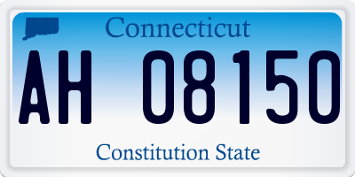 CT license plate AH08150