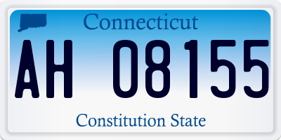 CT license plate AH08155