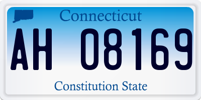 CT license plate AH08169