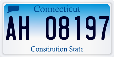 CT license plate AH08197