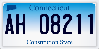 CT license plate AH08211
