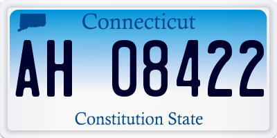 CT license plate AH08422