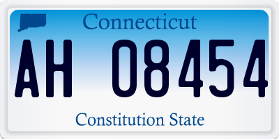 CT license plate AH08454