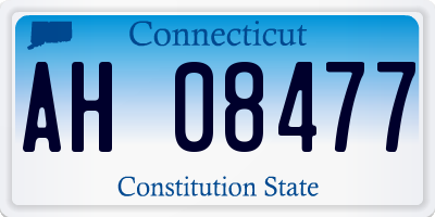 CT license plate AH08477