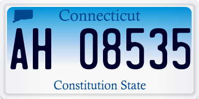 CT license plate AH08535