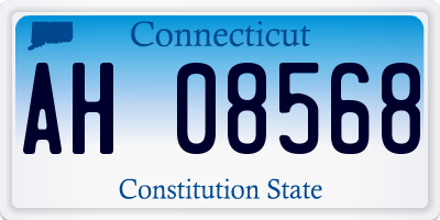 CT license plate AH08568