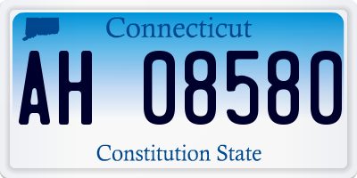 CT license plate AH08580