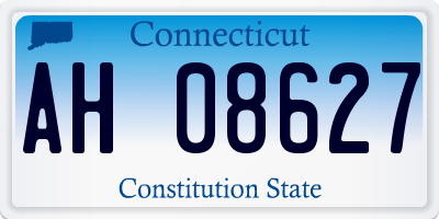 CT license plate AH08627