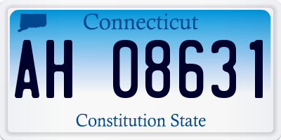 CT license plate AH08631