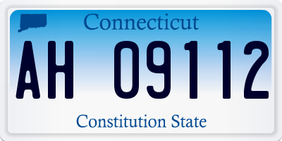 CT license plate AH09112