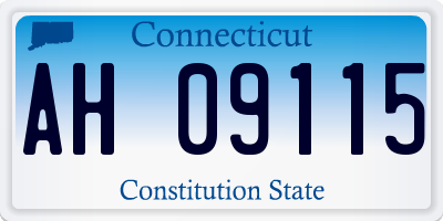 CT license plate AH09115