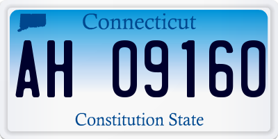 CT license plate AH09160